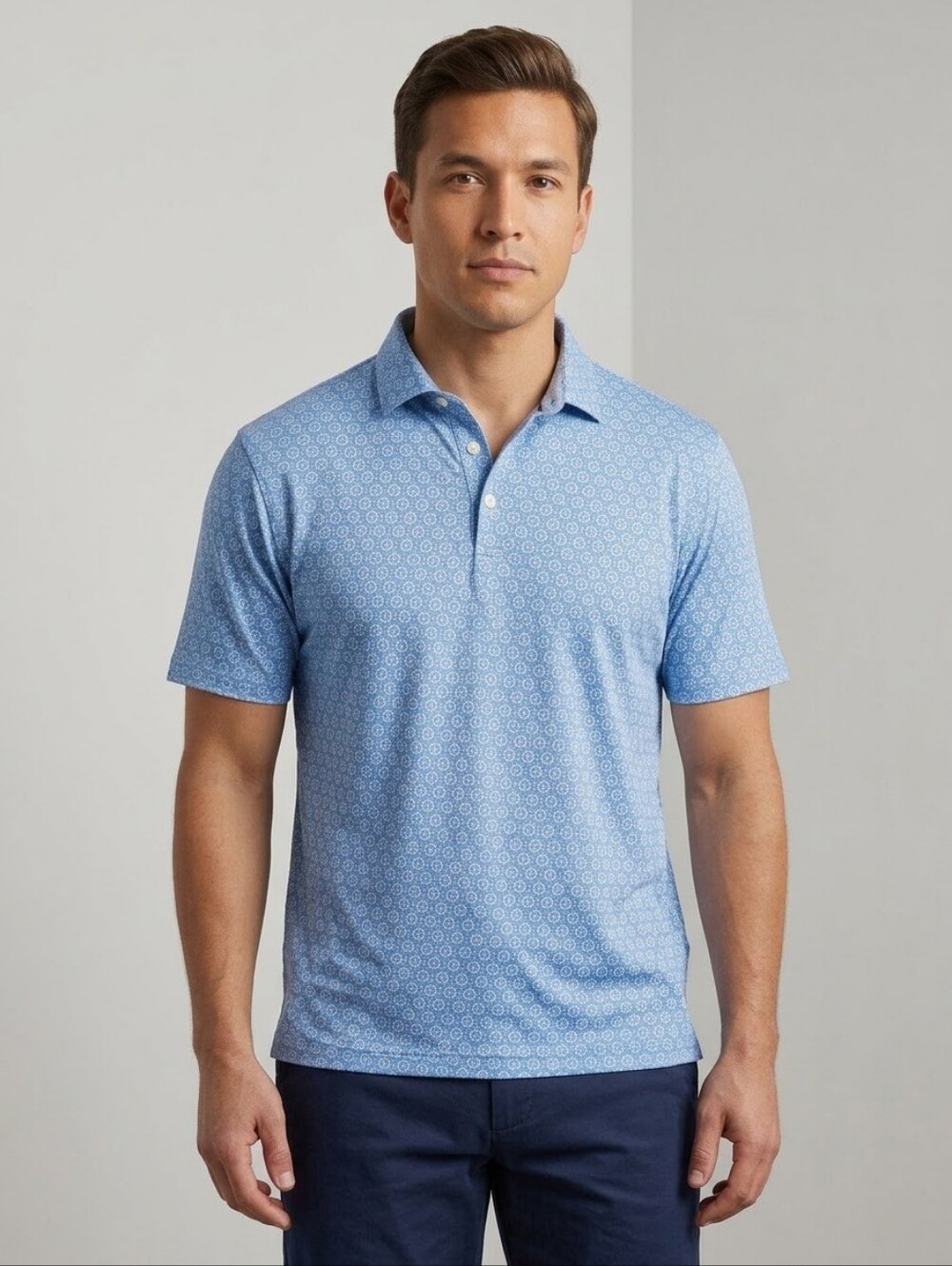 Cremieux Polo Shirt Men's Large Light Blue